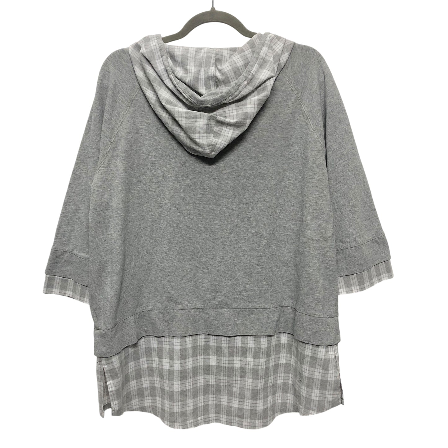 Sweatshirt Hoodie By Simply Noelle In Grey, Size:L