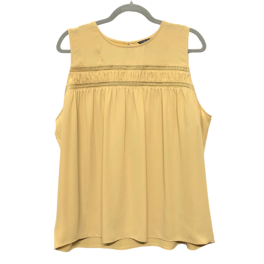 Top Sleeveless By Ann Taylor In Yellow, Size:Xlp