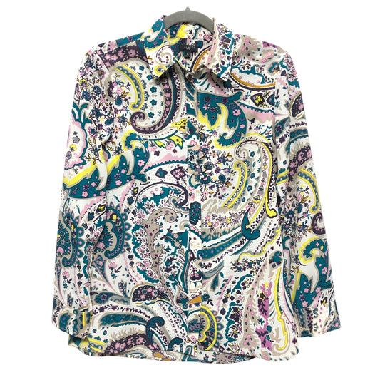 Blouse Ls By Talbots In Paisley Print, Size:Sp