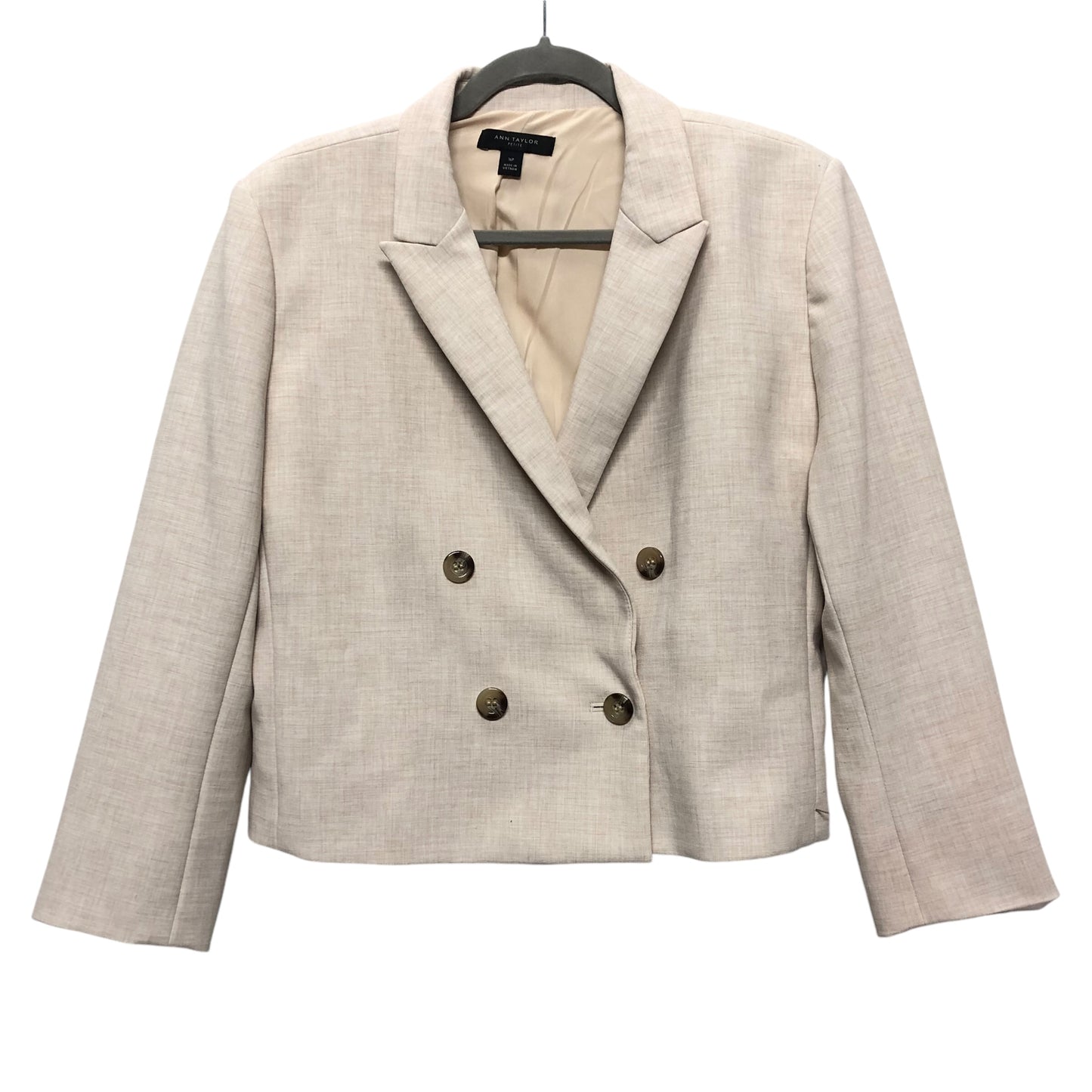 Blazer By Ann Taylor In Cream, Size:16