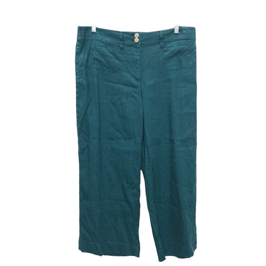 Pants Cropped By J. Jill In Teal, Size:Mp