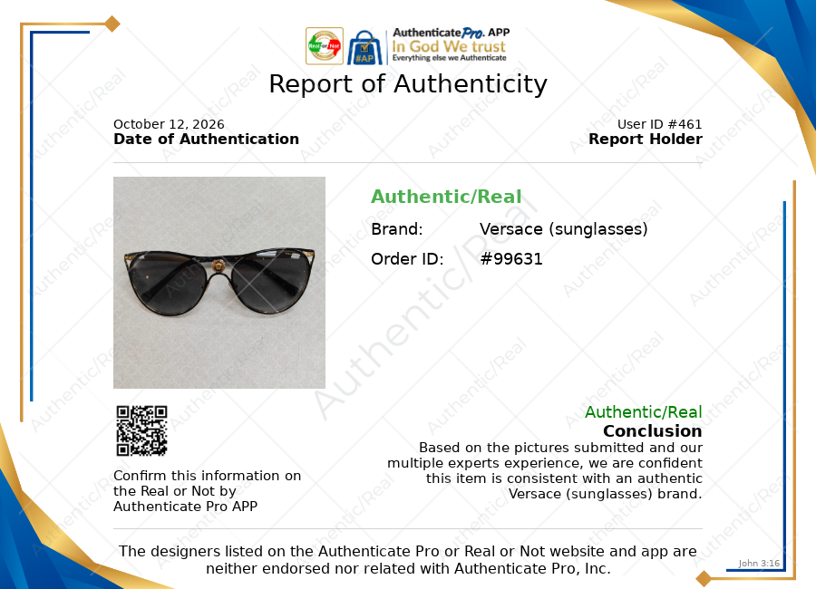 Sunglasses Luxury Designer By Versace, Size: