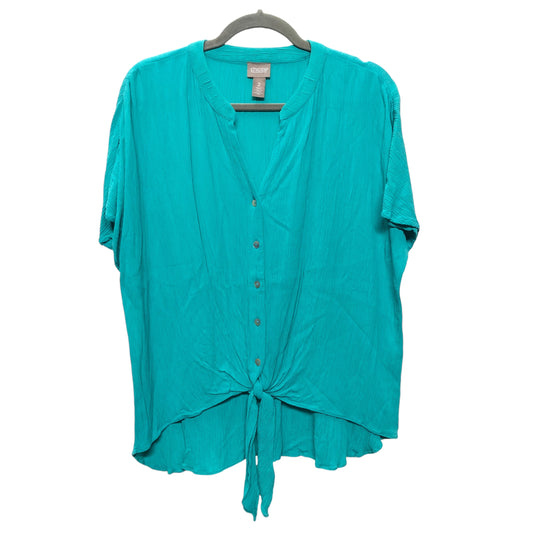 Top Ss By Chicos In Aqua, Size:L