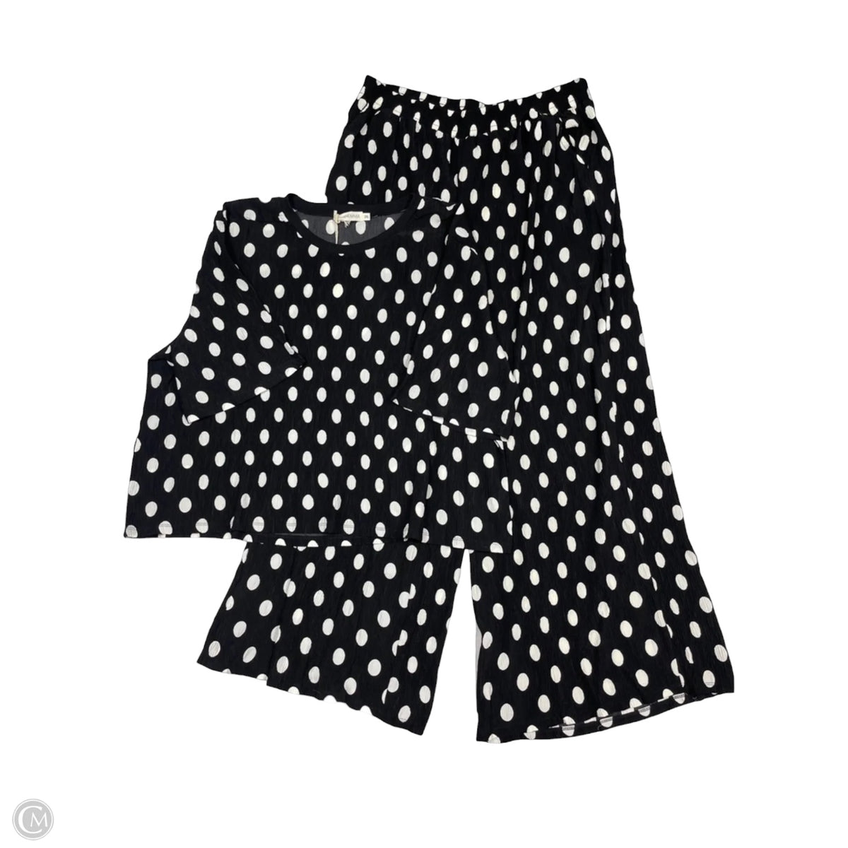 Pants Set 2pc By Grace & Emma In Polkadot Pattern, Size: 2x