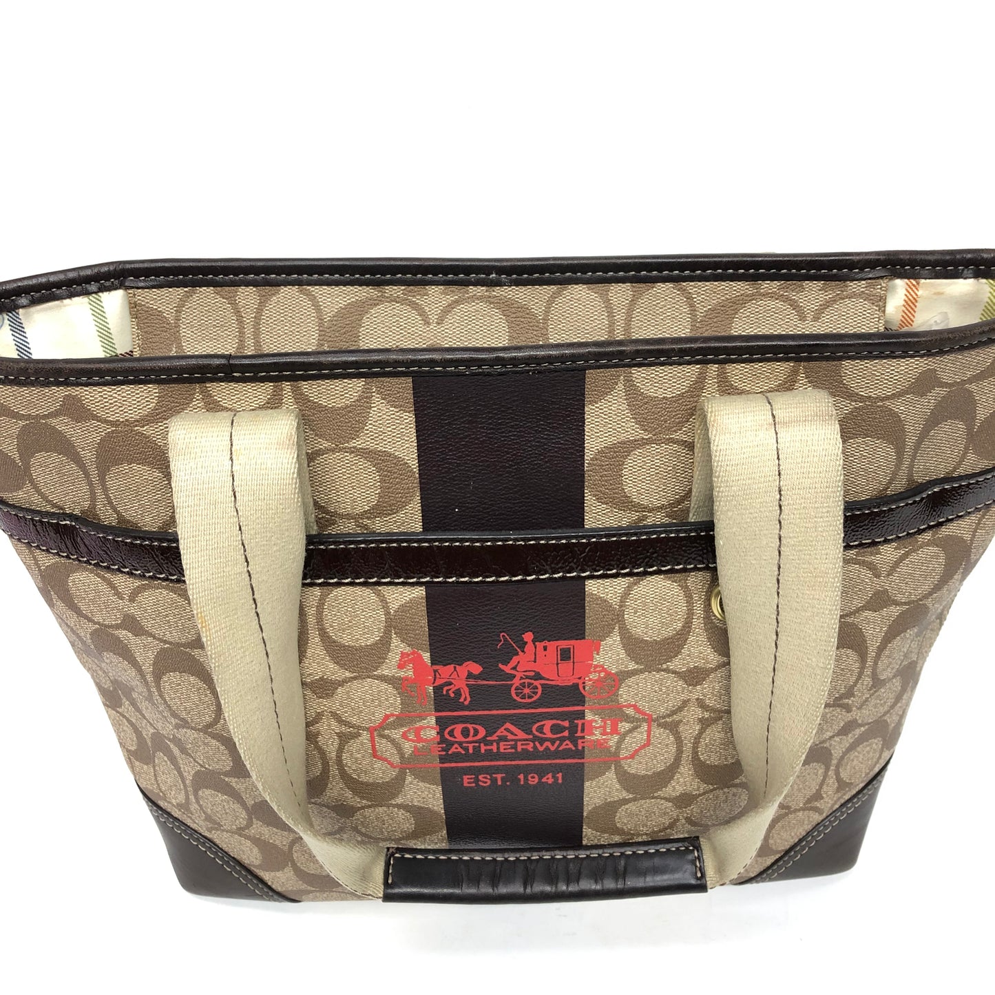 Tote Designer By Coach, Size: Medium
