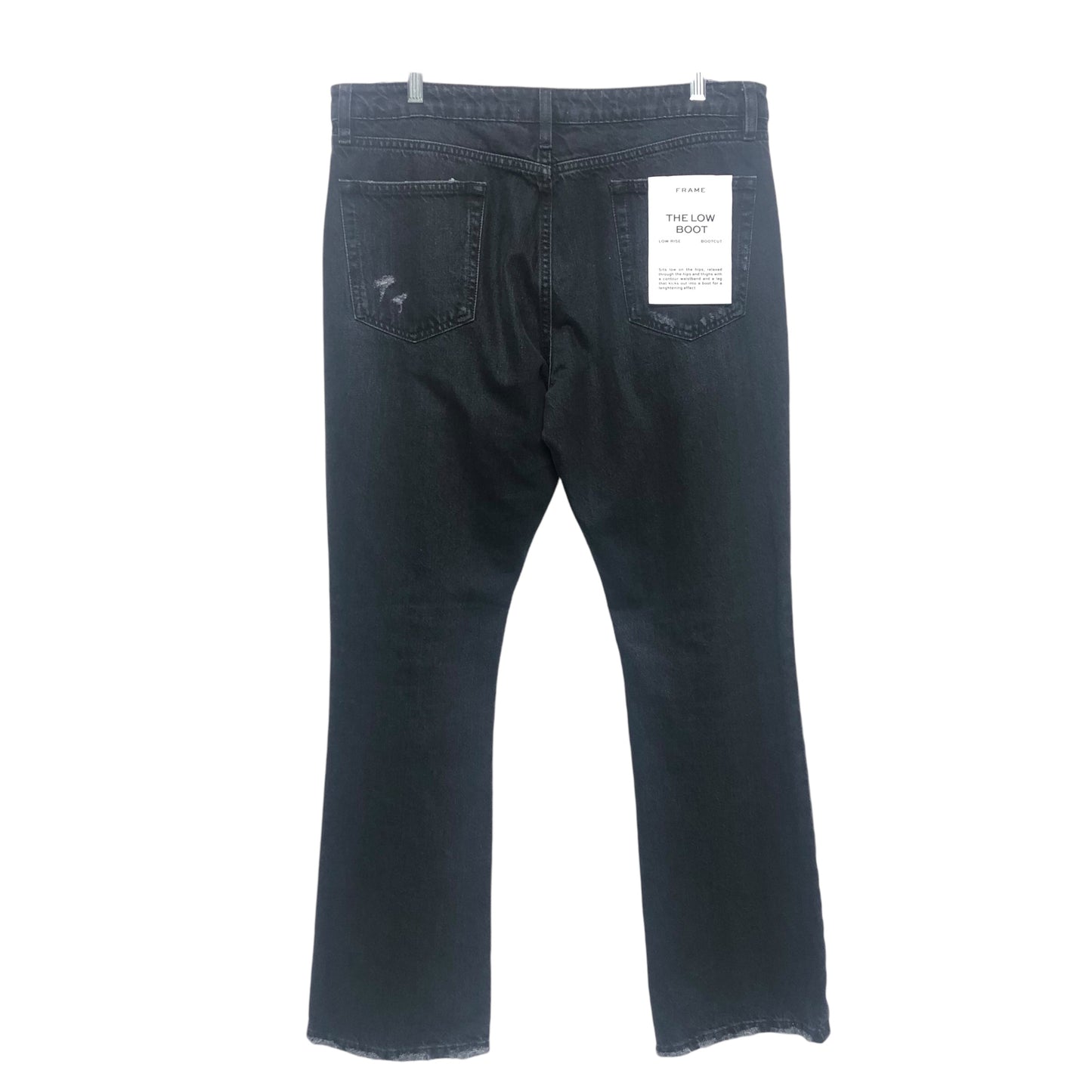 Jeans Boot Cut By Frame In Black Denim, Size:10