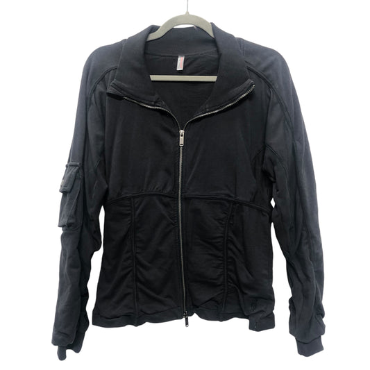 Athletic Jacket By Free People In Black, Size:L