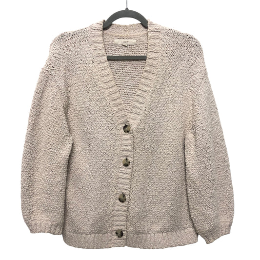 Sweater Cardigan By Loft In Beige, Size:L