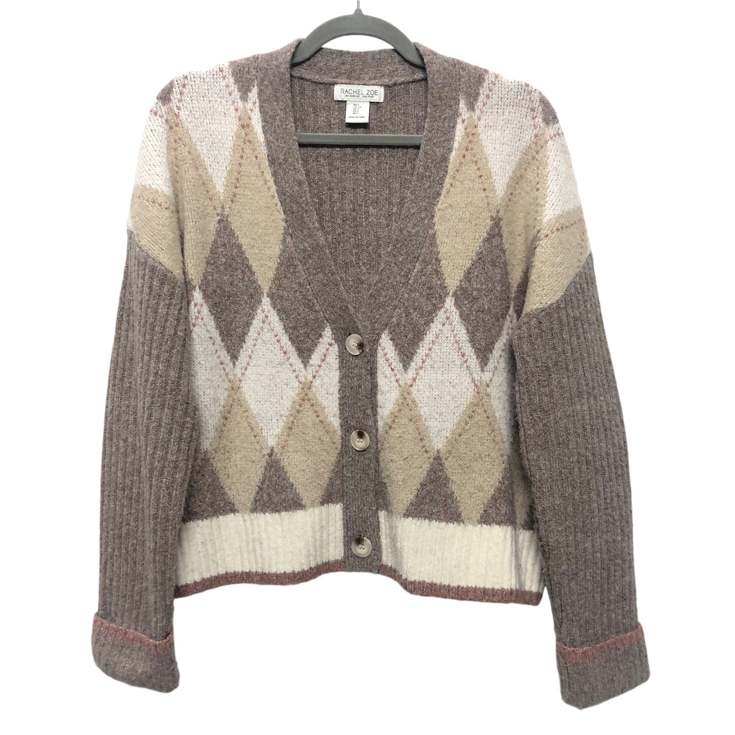 Sweater Cardigan By Rachel Zoe In Tan, Size:S