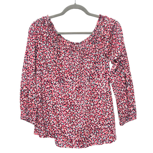 Blouse Ls By Michael By Michael Kors In Floral Print, Size:L