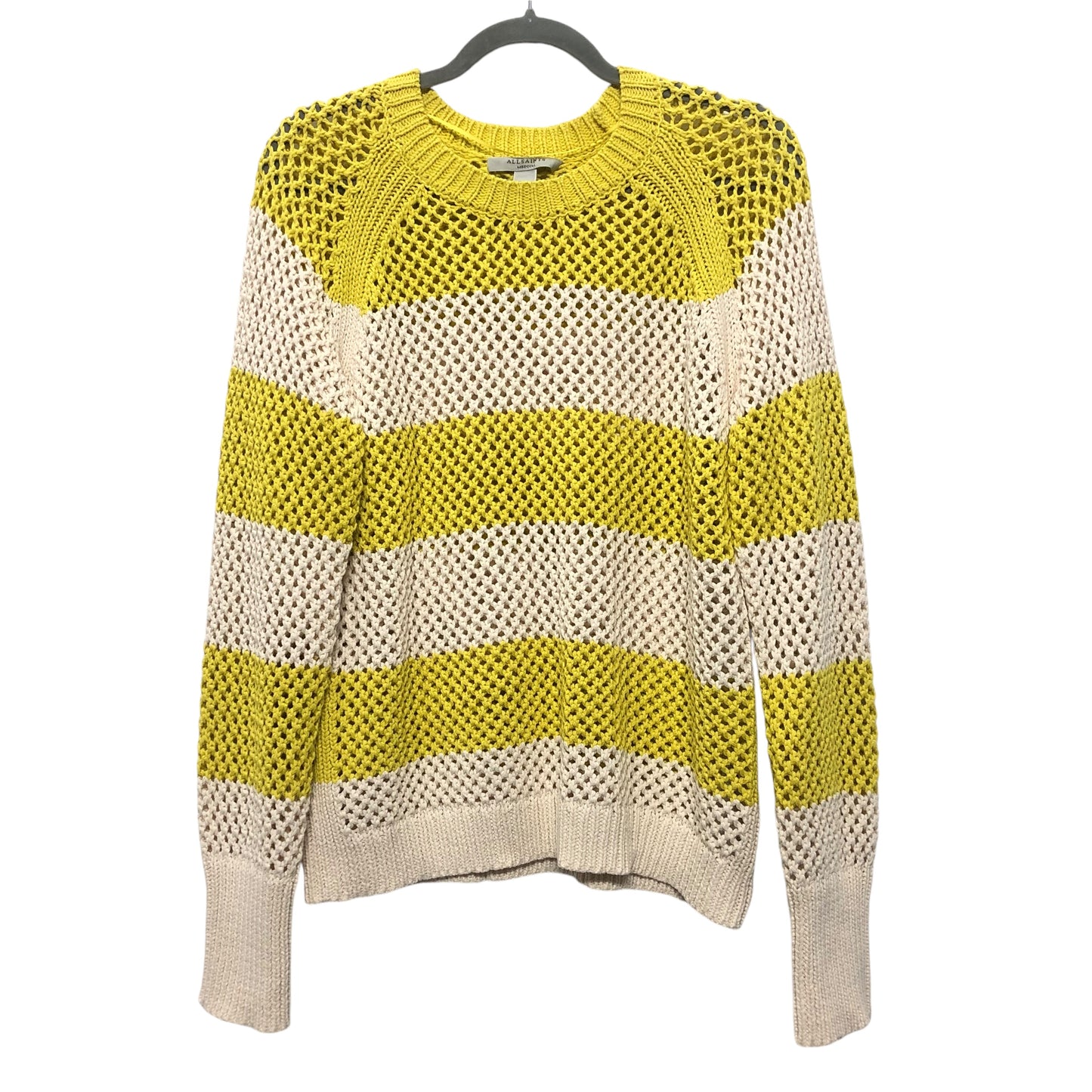 Sweater Designer By All Saints In Cream & Yellow, Size:M