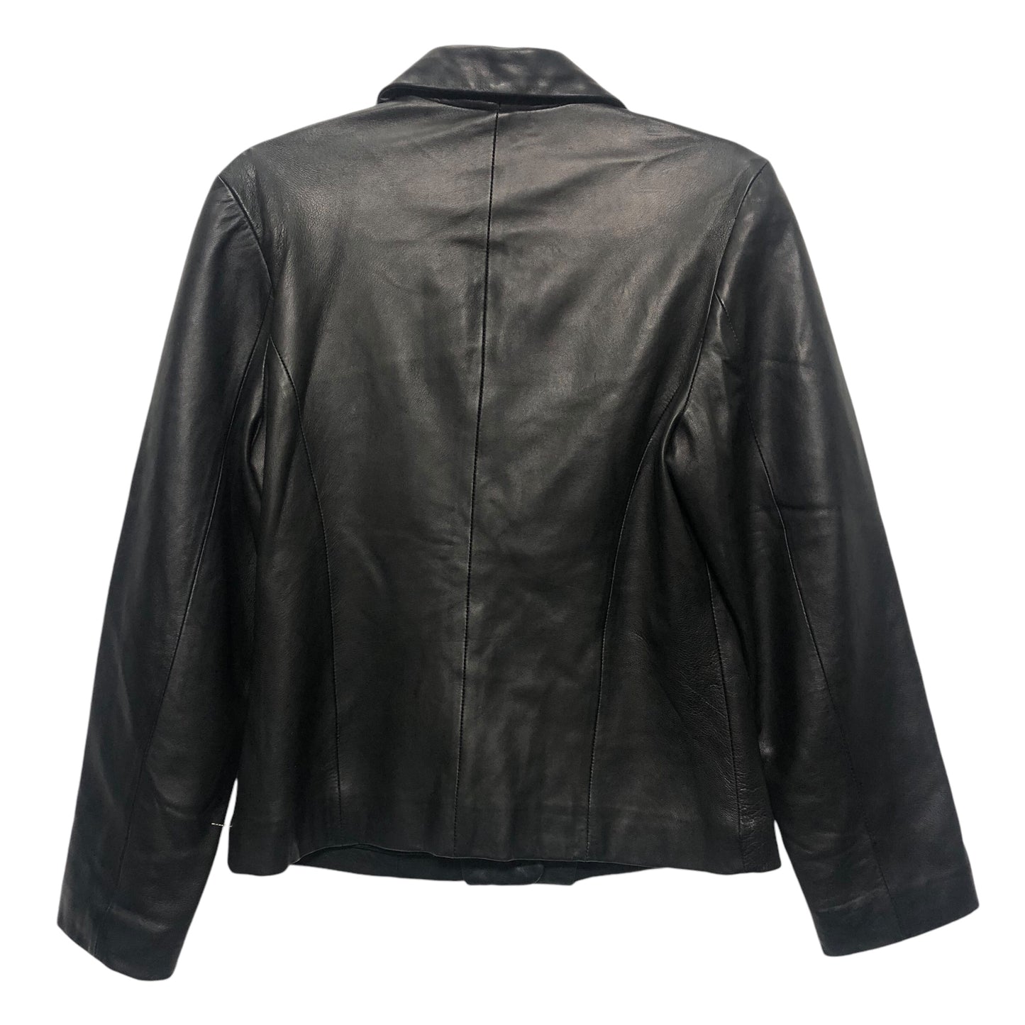 Jacket Leather By Clothes Mentor In Black, Size:M