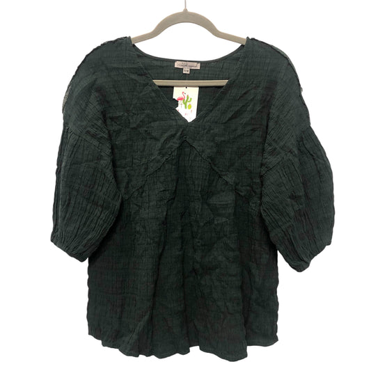 Top 3/4 Sleeve By Wishlist In Green, Size:S