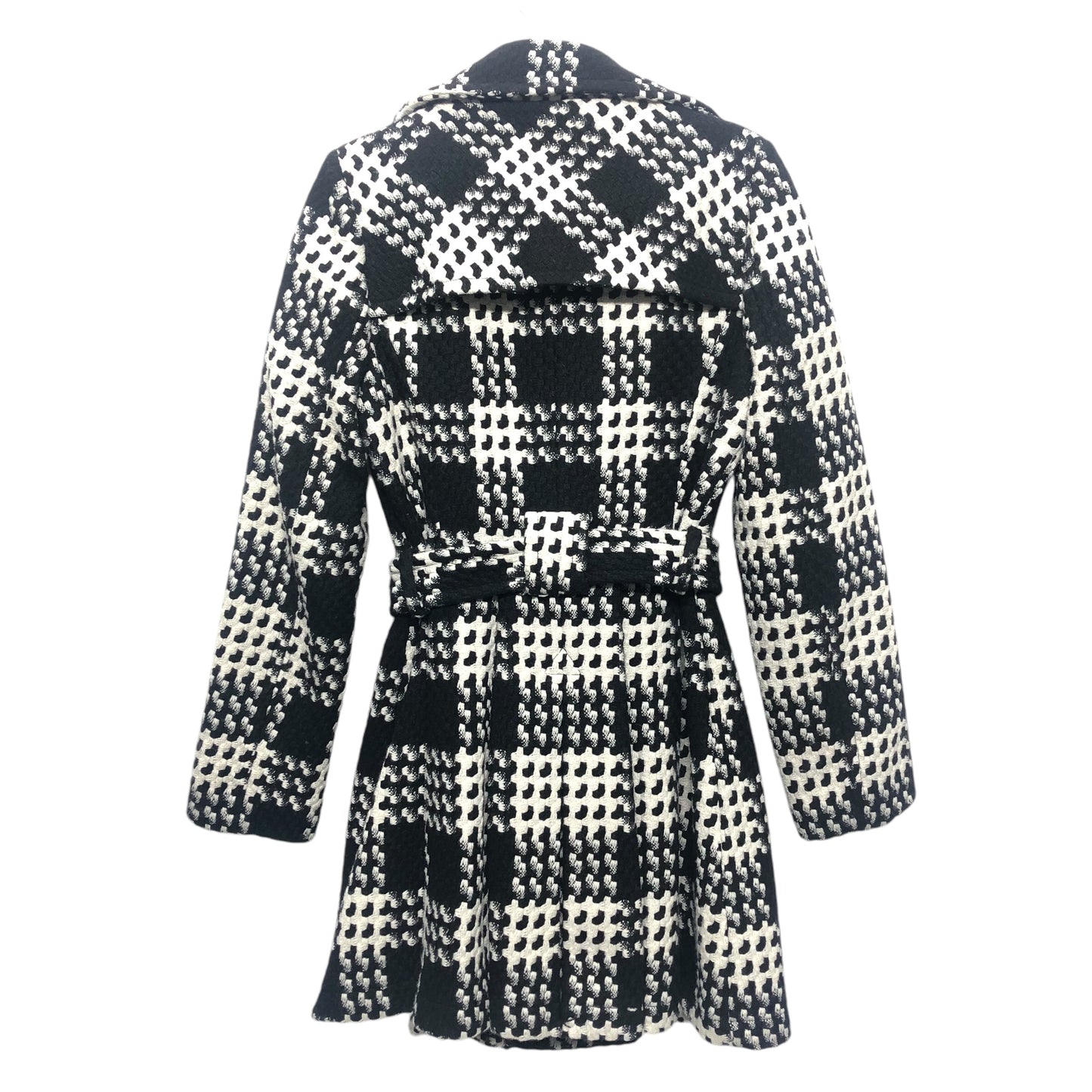 Coat Wool By Express In Black & White, Size:M