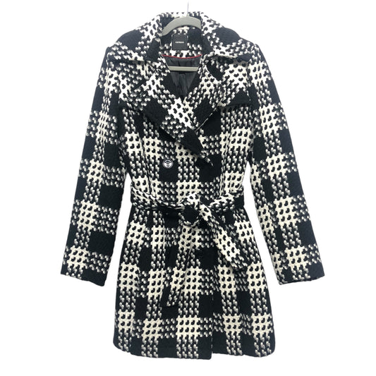 Coat Wool By Express In Black & White, Size:M