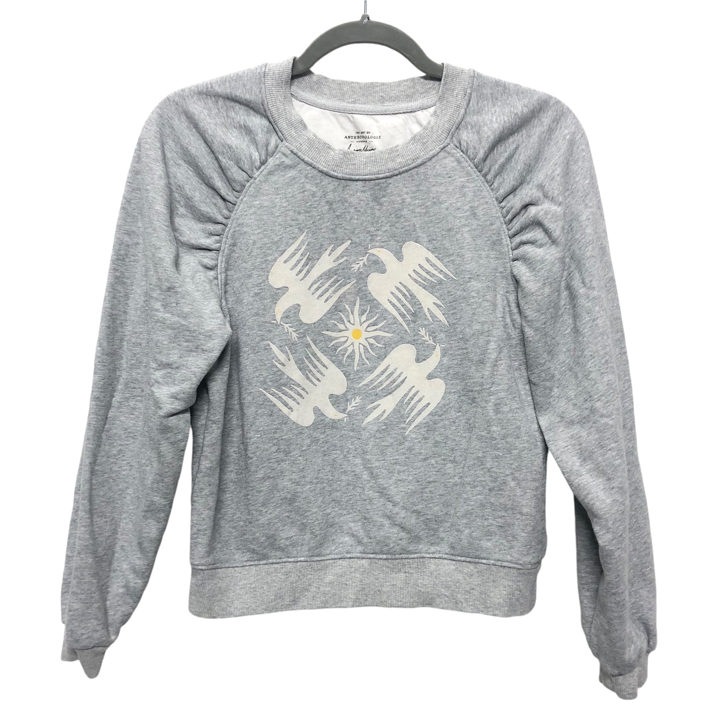 Sweatshirt Crewneck By Anthropologie In Grey, Size:Xs