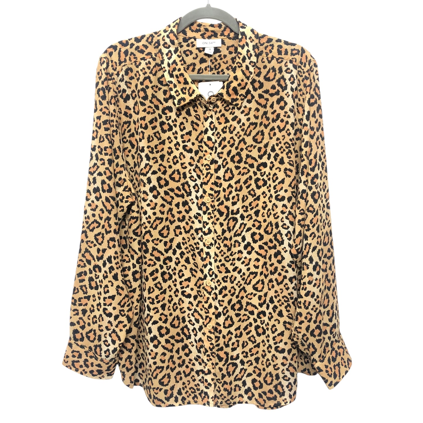 Top Ls By Clothes Mentor In Animal Print, Size:2X