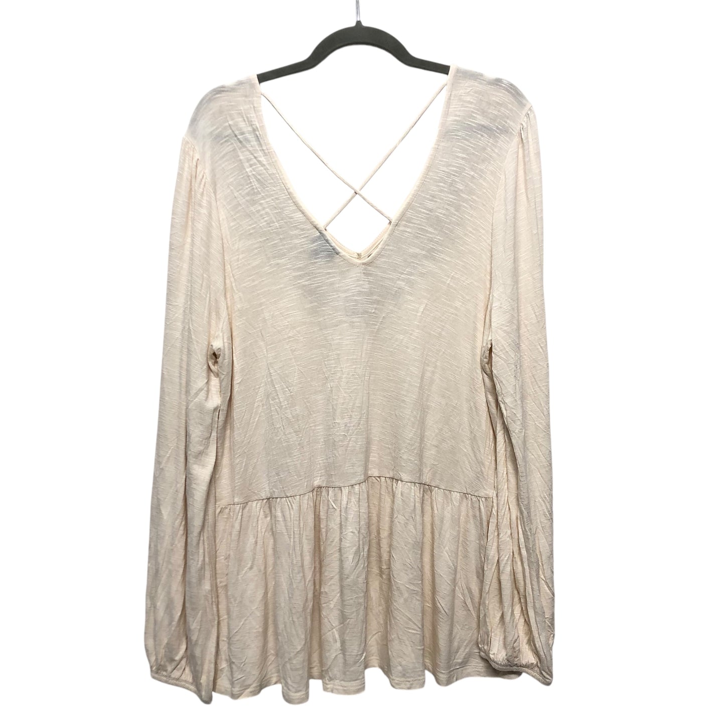 Top 3/4 Sleeve By Torrid In Cream, Size:2X