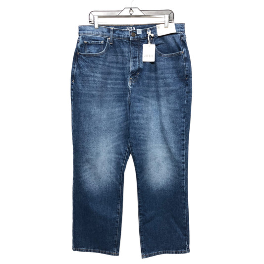 Jeans Straight By Ana In Blue Denim, Size:14