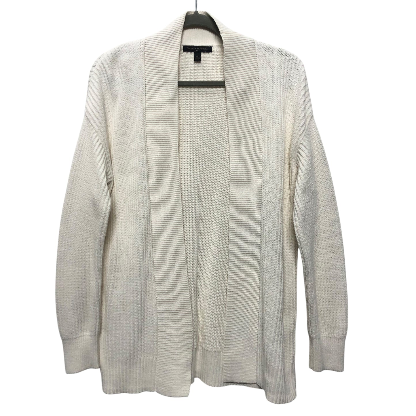 Sweater Cardigan By Banana Republic In White, Size:M