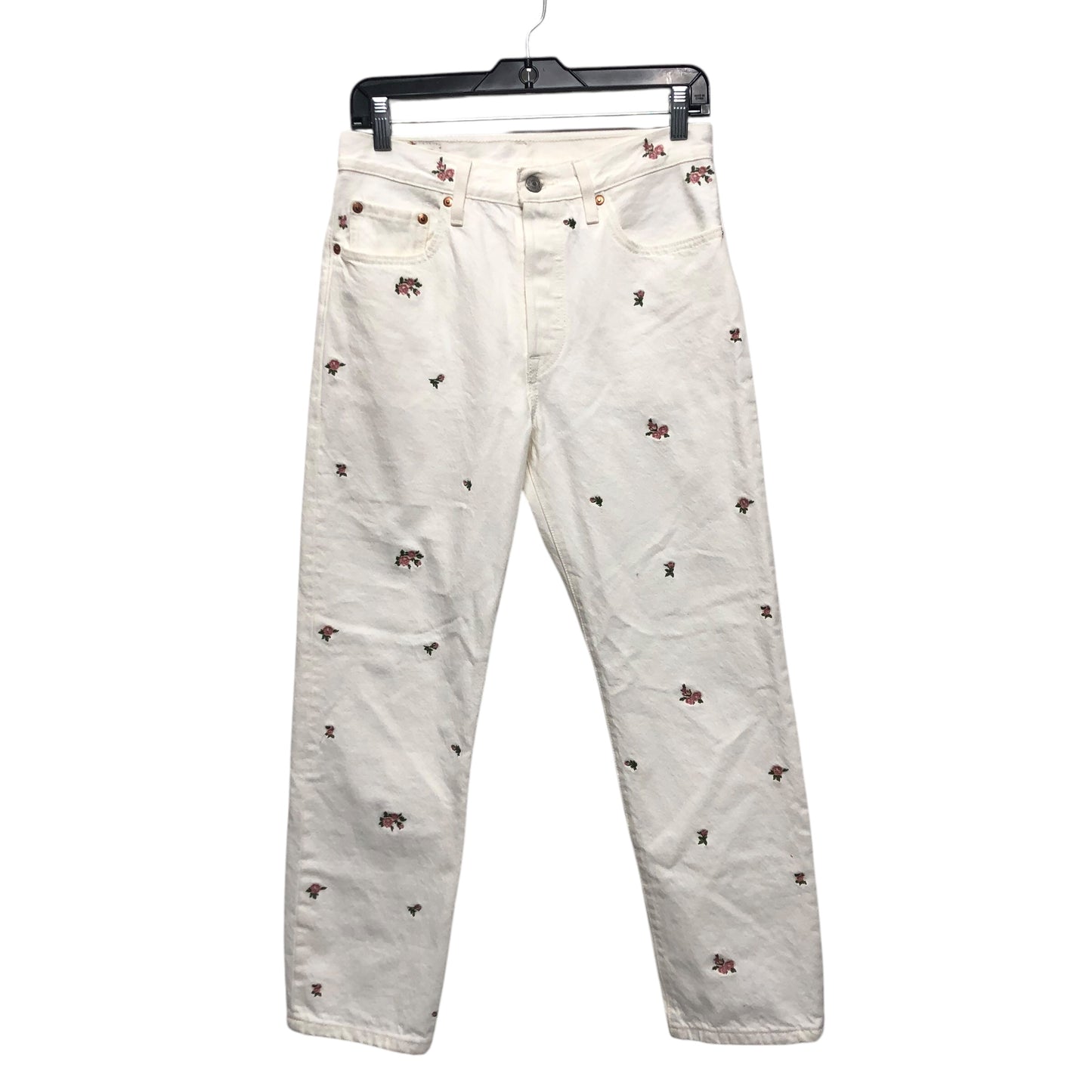 Jeans Skinny By Levis In White, Size:4