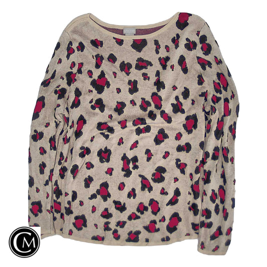 Sweater By Chicos In Black & Tan, Size: Xl image 1
