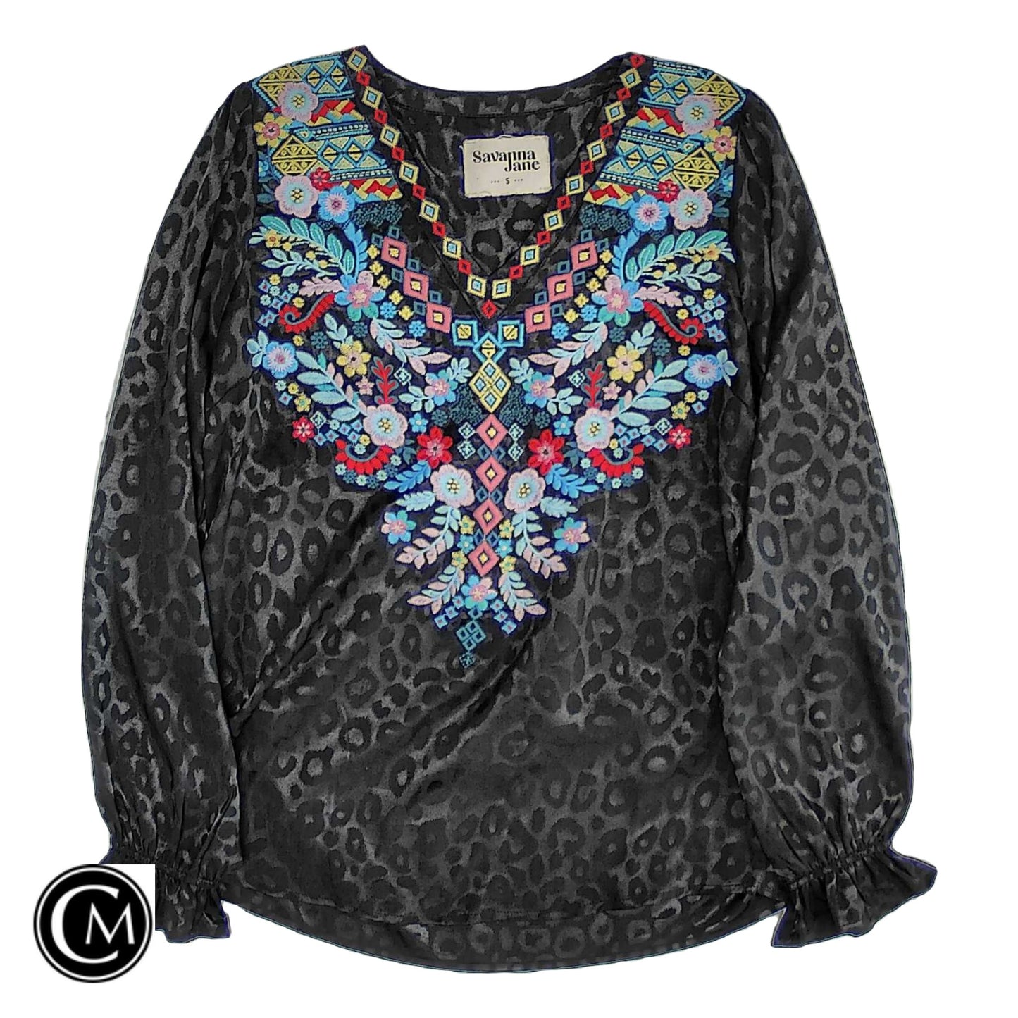 Blouse Ls By Savanna Jane In Black, Size: S image 1