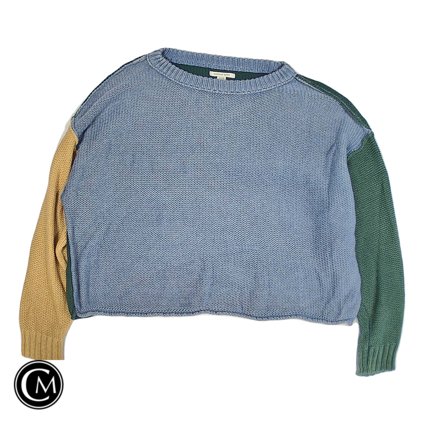 Sweater By American Eagle In Blue & Green, Size: Xl image 1