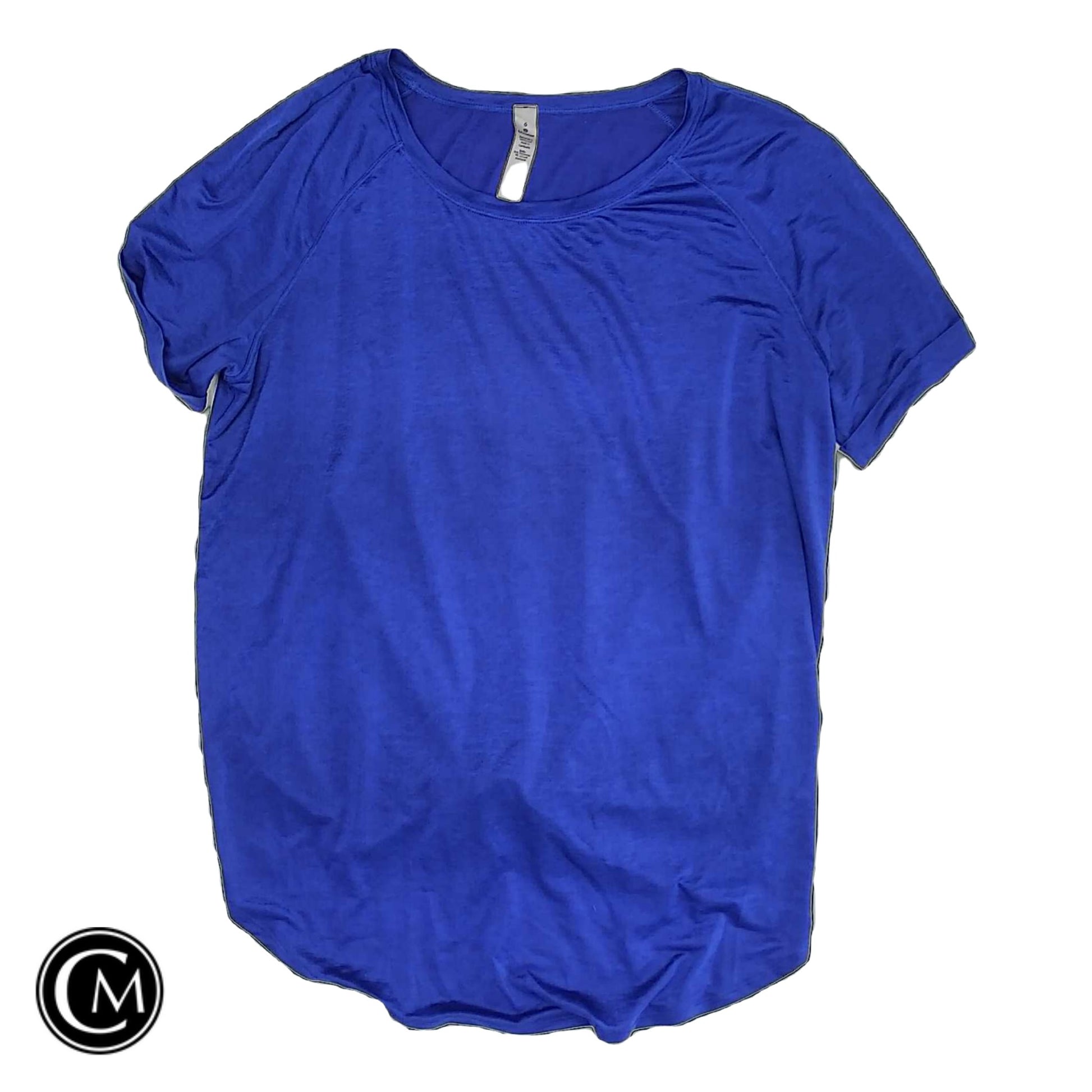 Athletic Top Ss By Lululemon In Blue, Size: 6 image 1