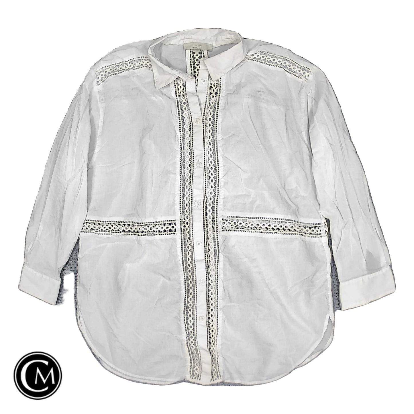 Top Ls By Loft In Ivory, Size: L image 1