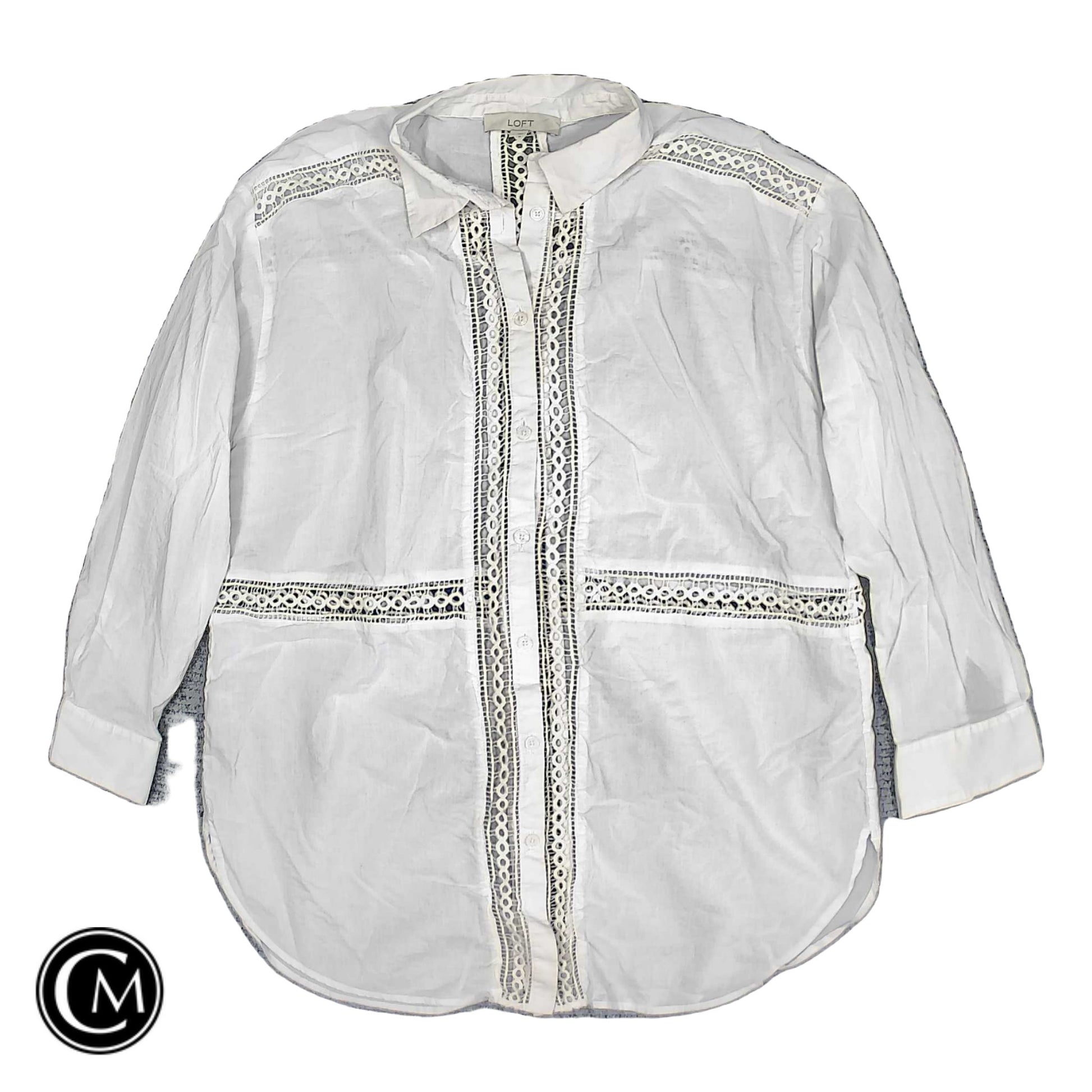 Top Ls By Loft In Ivory, Size: L image 1