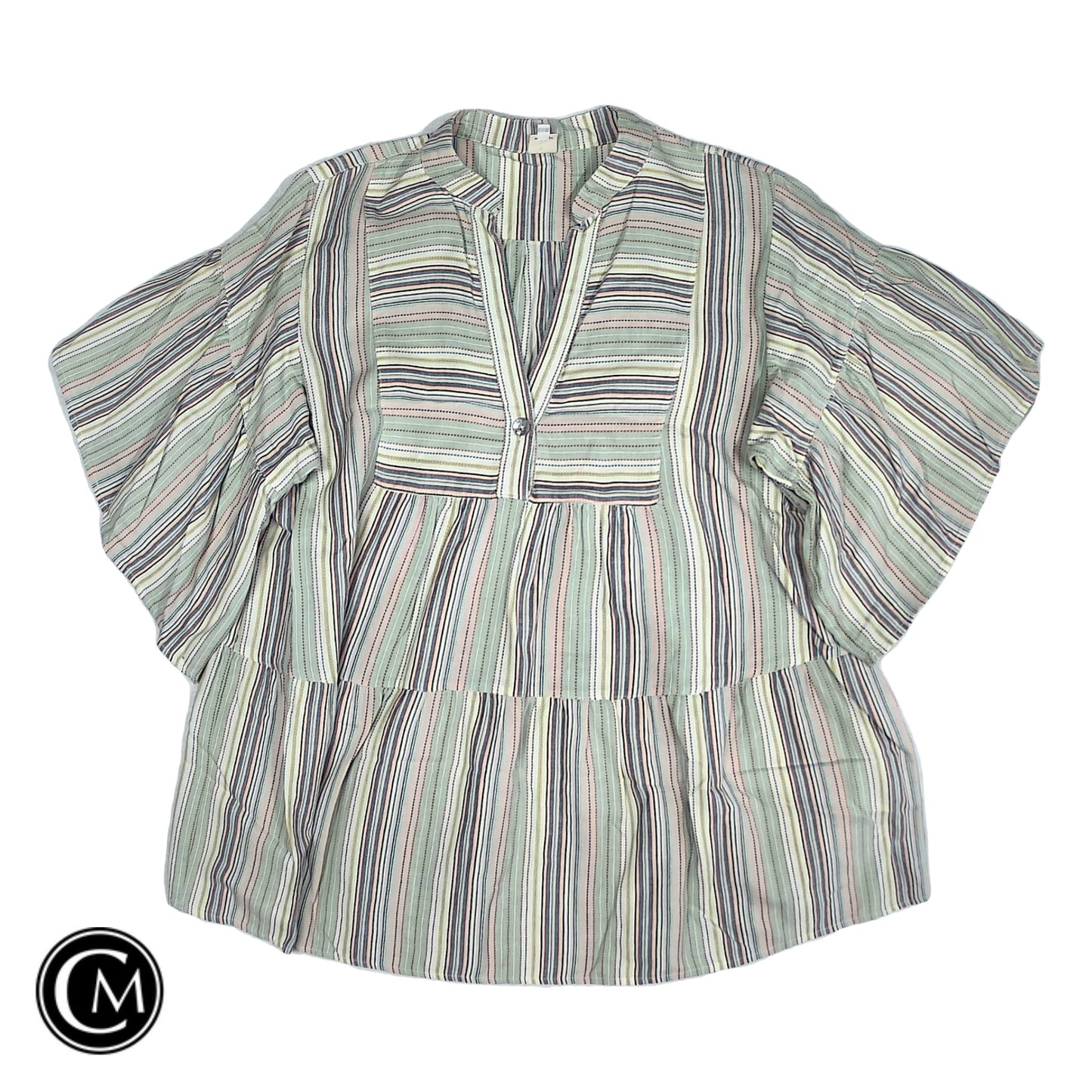 Tunic Ss By Ivy Jane In Green & Pink, Size: Xl image 1
