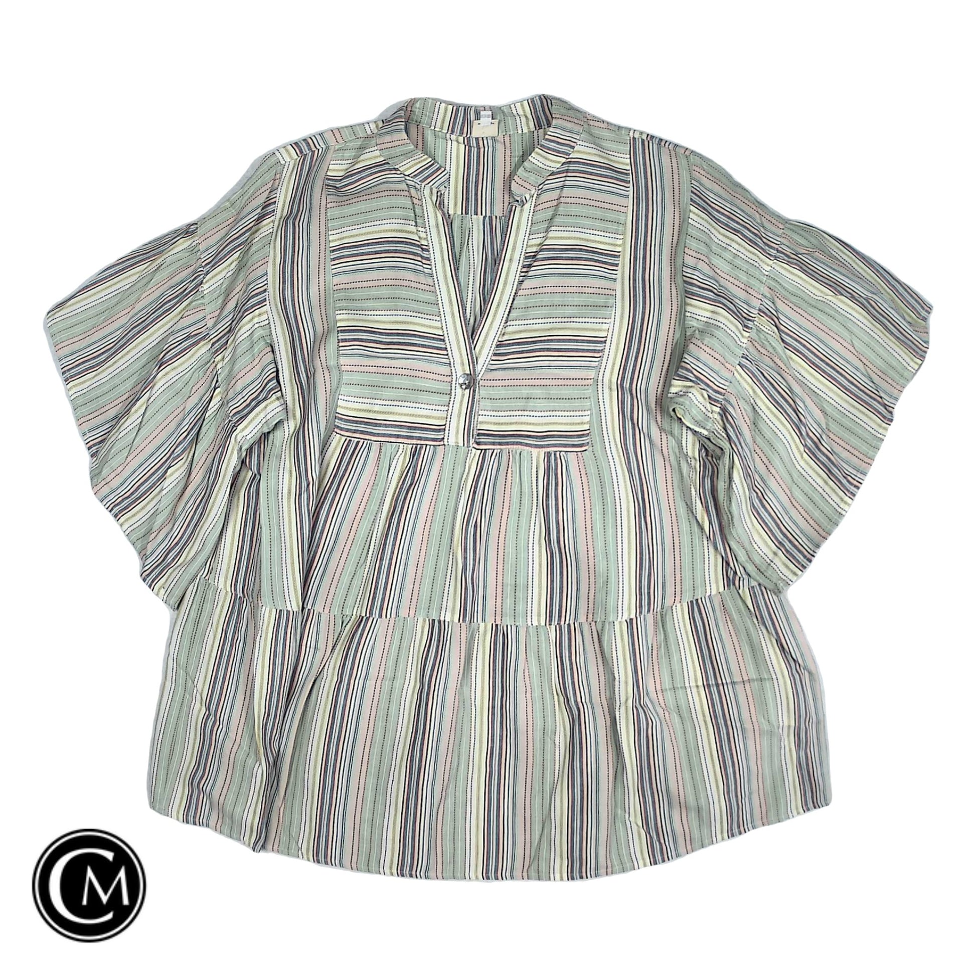 Tunic Ss By Ivy Jane In Green & Pink, Size: Xl image 1