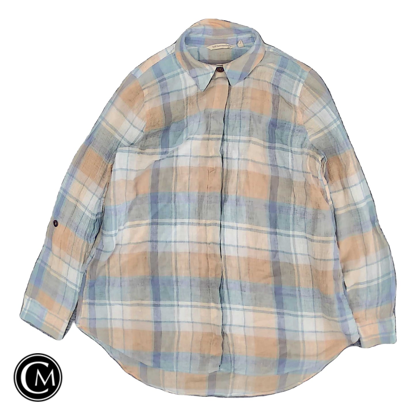 Top Ls By Soft Surroundings In Blue & Orange, Size: M image 1