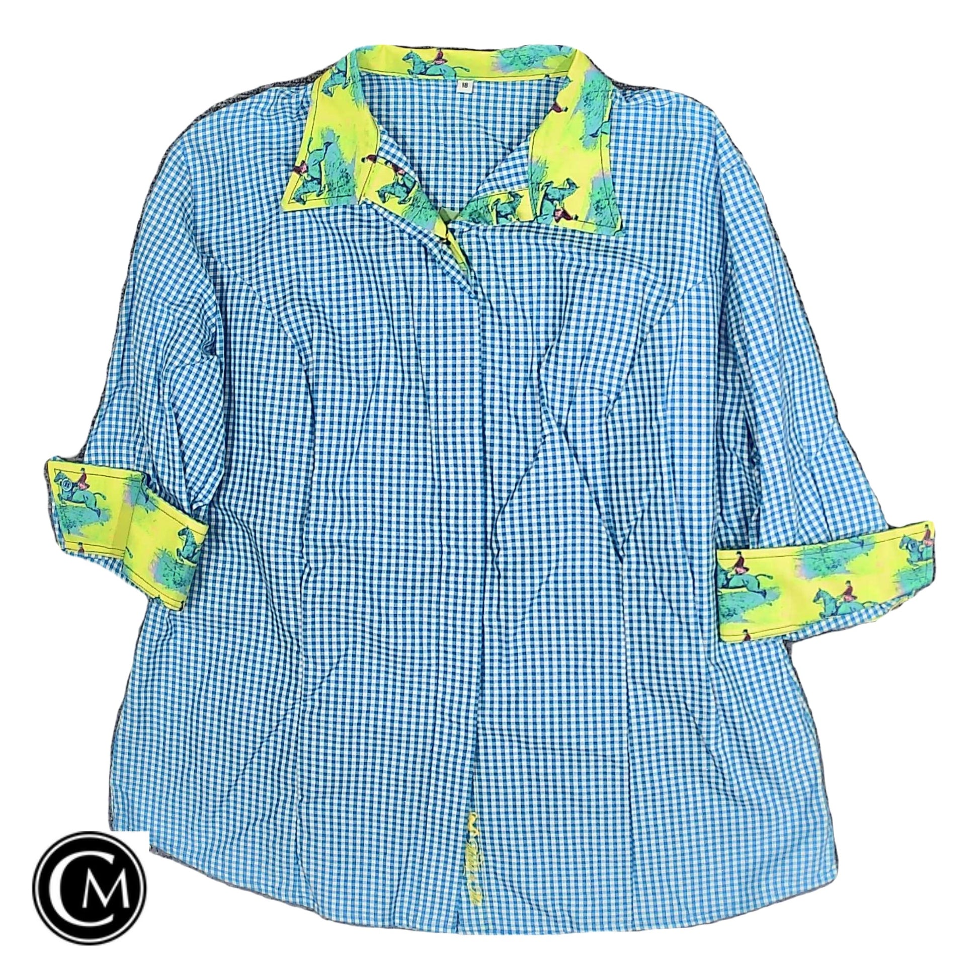 Top Ss By Cmb In Blue & White, Size: 18 image 1