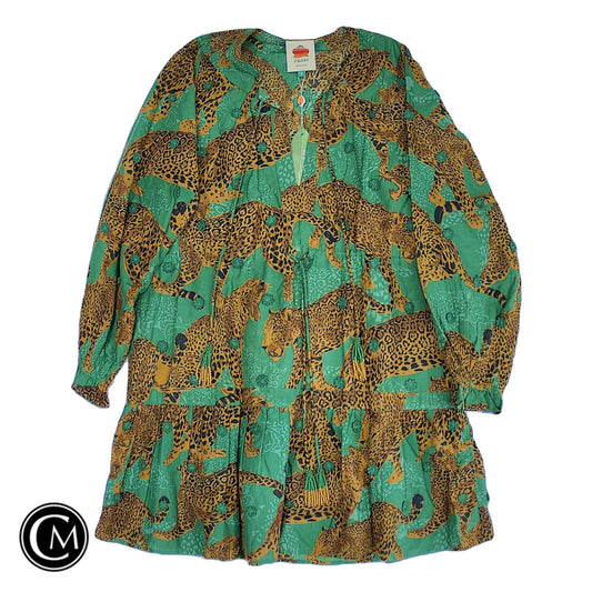 Dress Casual Short By Farm Rio In Brown & Green, Size: S image 1