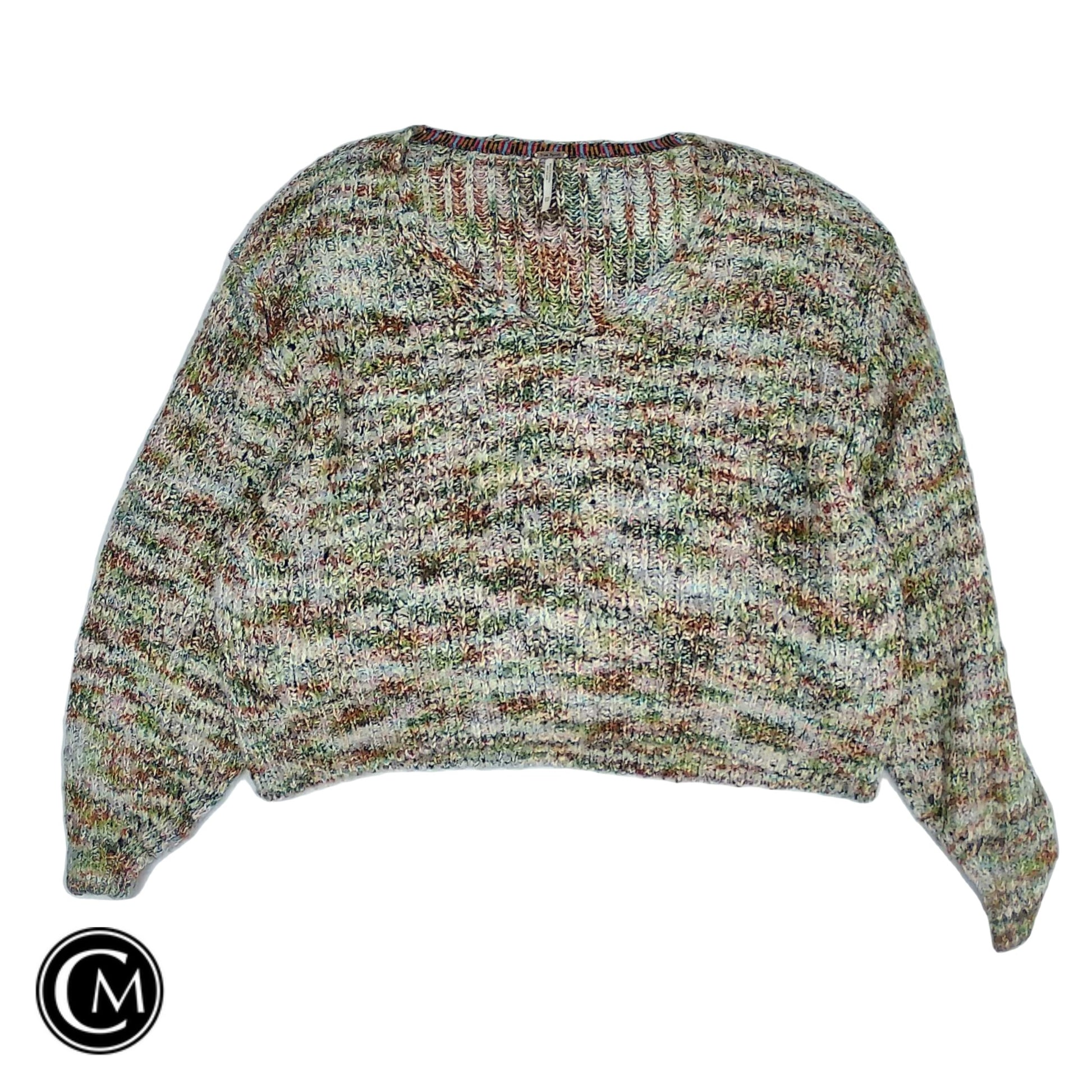 Sweater By Free People In Green & Pink, Size: Xs image 1