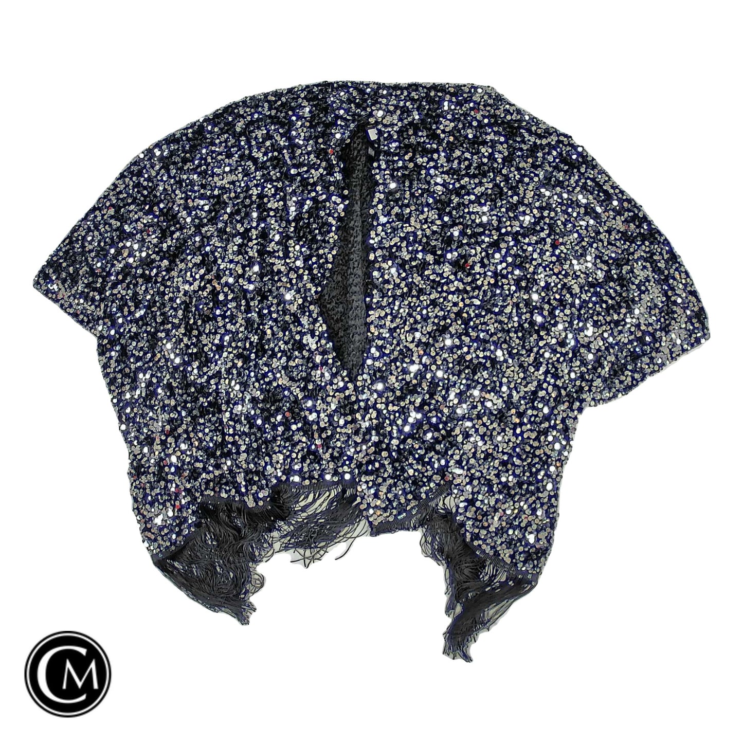 Shawl By House Of Harlow In Black & Silver, Size: Osfm image 1