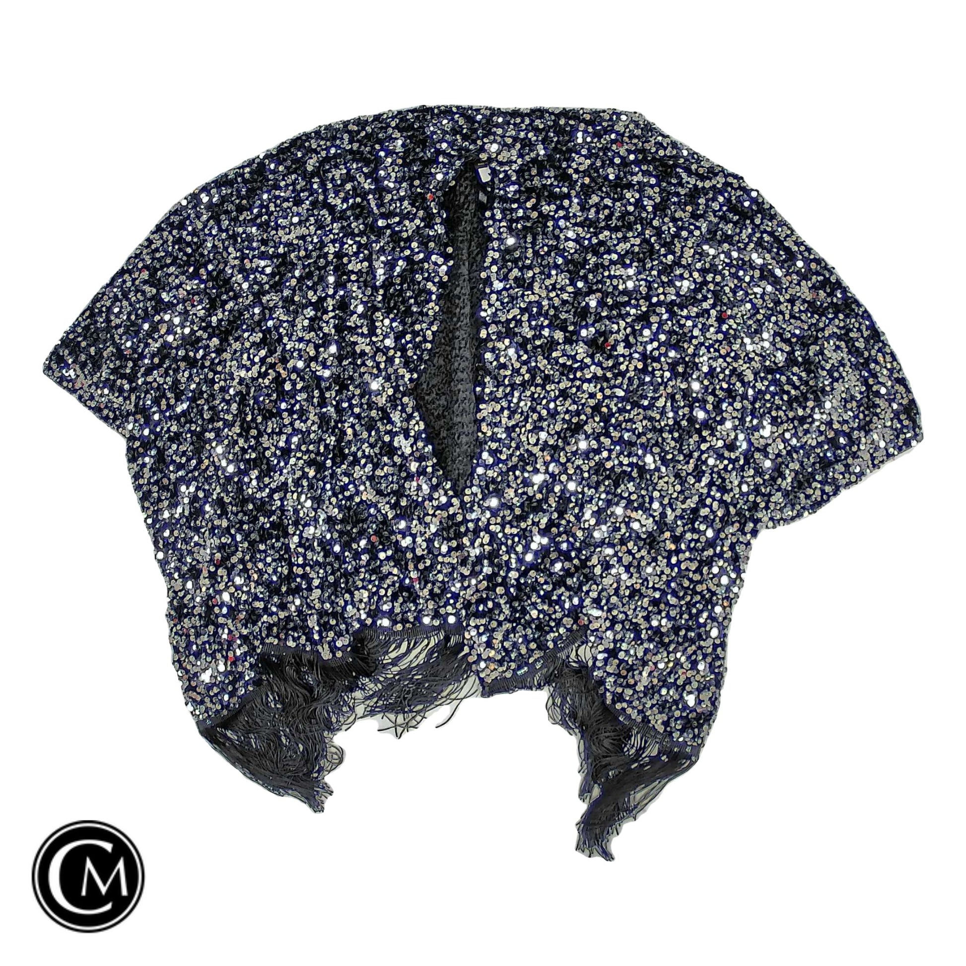 Shawl By House Of Harlow In Black & Silver, Size: Osfm image 1