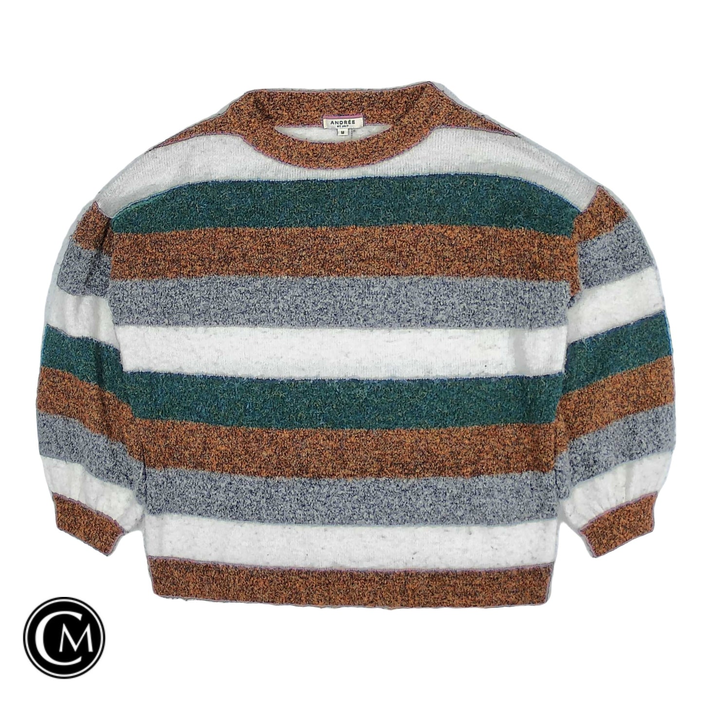Sweater By Andree By Unit In Striped Pattern, Size: M image 1