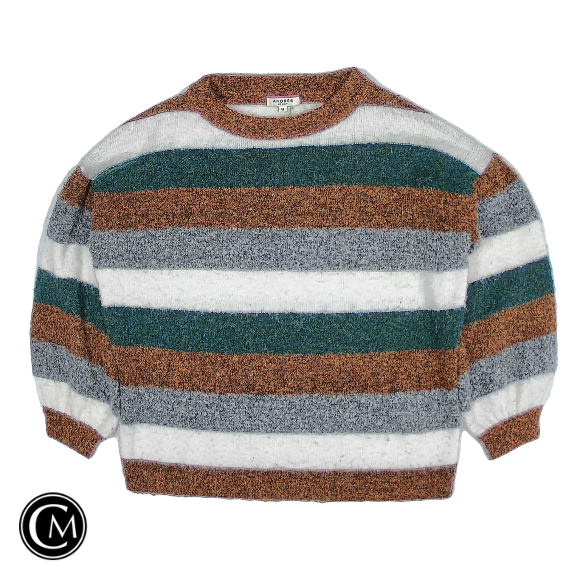 Sweater By Andree By Unit In Striped Pattern, Size: M image 1