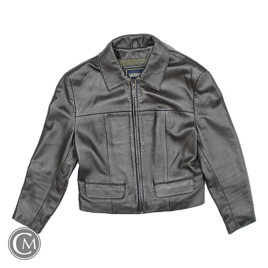 Jacket Leather By Saguaro West In Brown, Size: S image 1