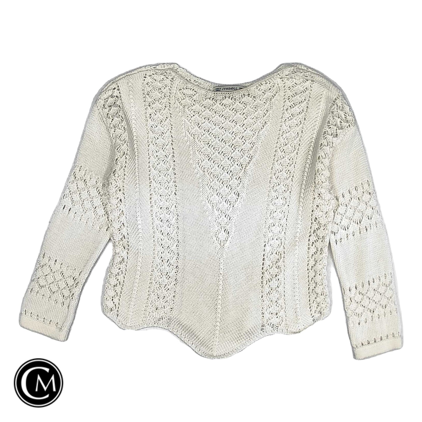Sweater By Clothes Mentor In Ivory, Size: M image 1