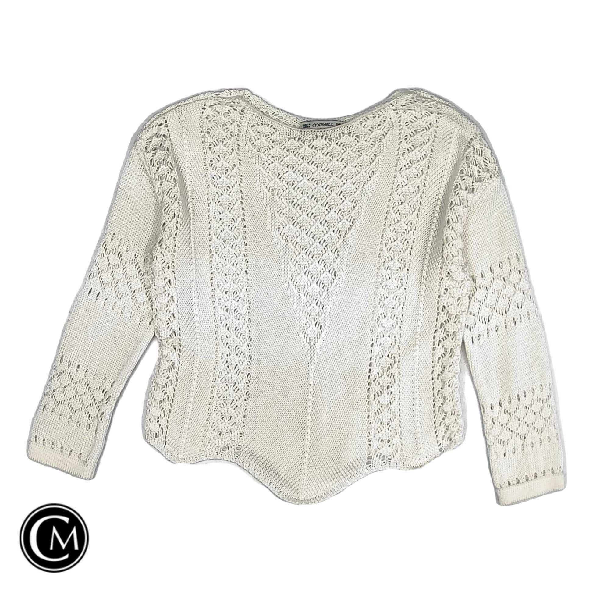 Sweater By Clothes Mentor In Ivory, Size: M image 1