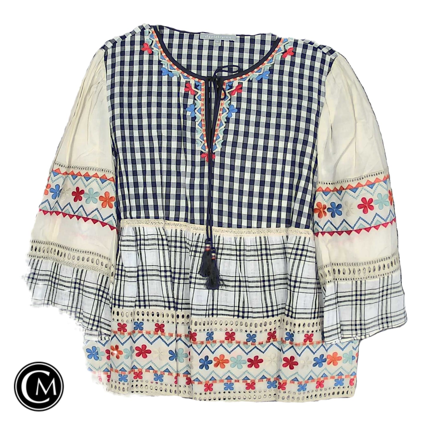 Top Ls By Daniel Rainn In Black & Cream, Size: Xl image 1