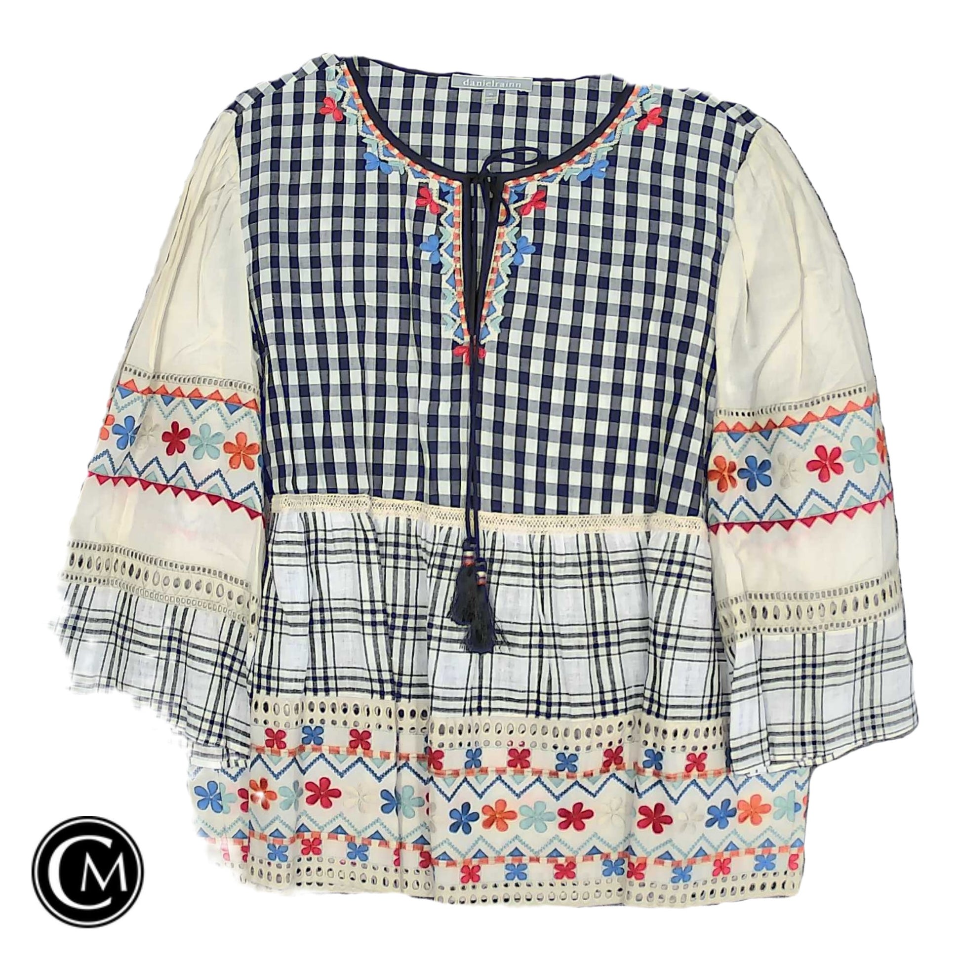 Top Ls By Daniel Rainn In Black & Cream, Size: Xl image 1