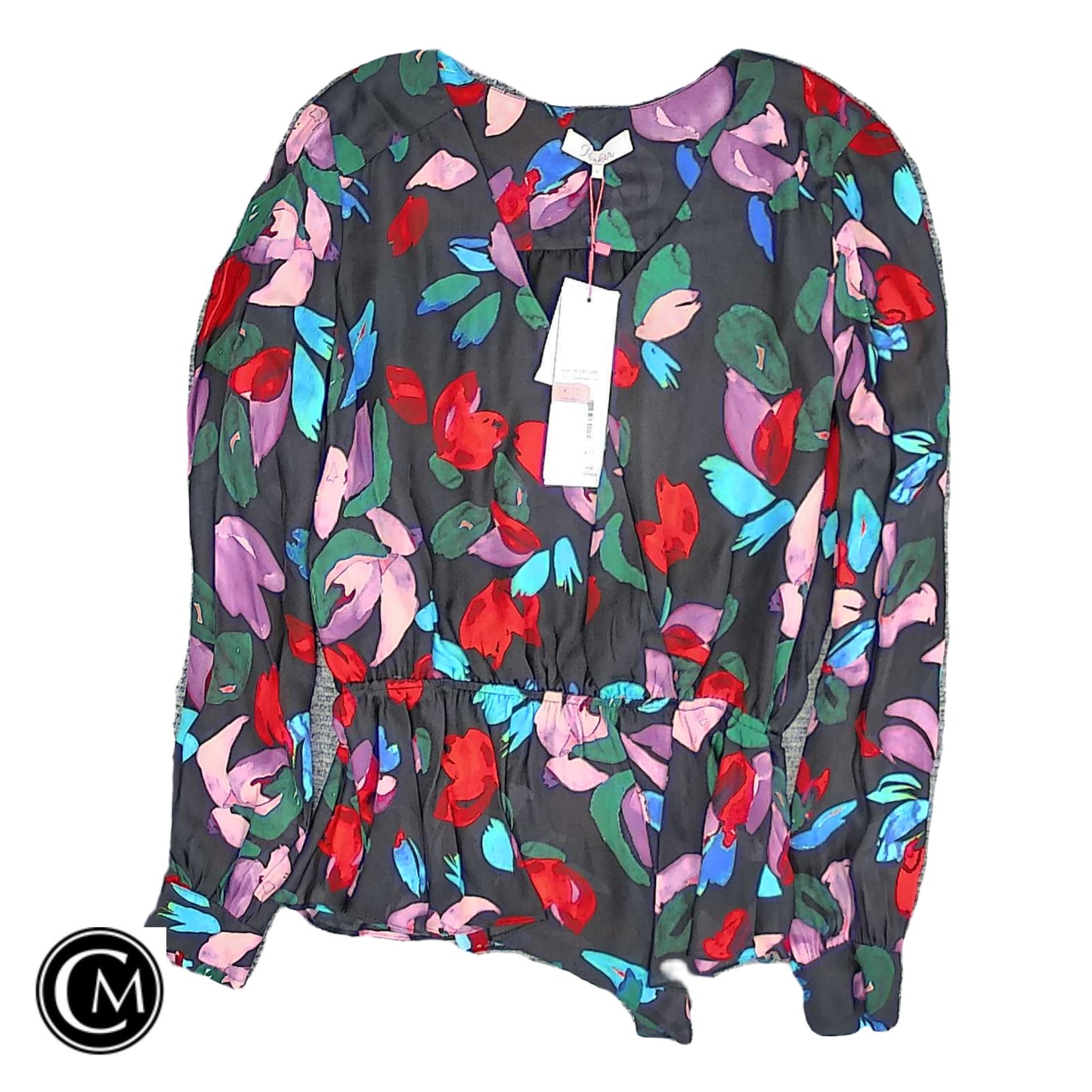 Blouse Ls By Parker In Black & Red, Size: S image 1