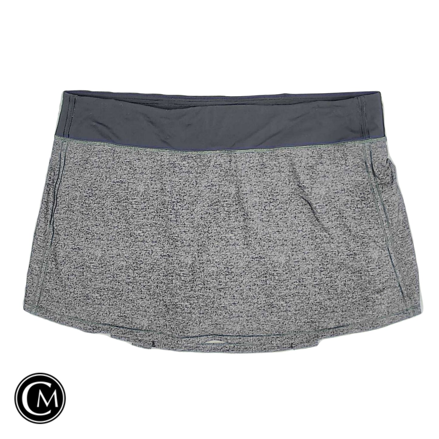 Athletic Skort By Lululemon In Black & Grey, Size: 16 image 1