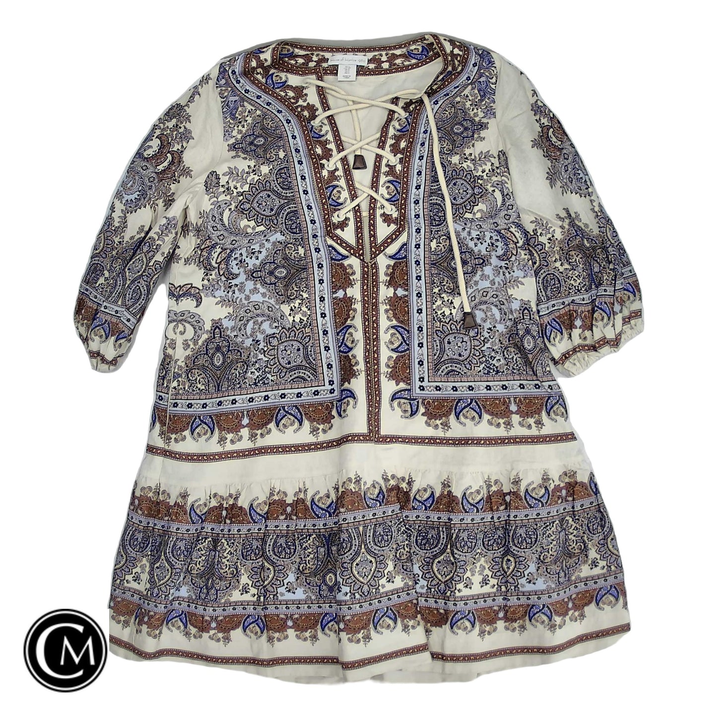 Dress Casual Short By House Of Harlow In Brown & Cream, Size: S image 1