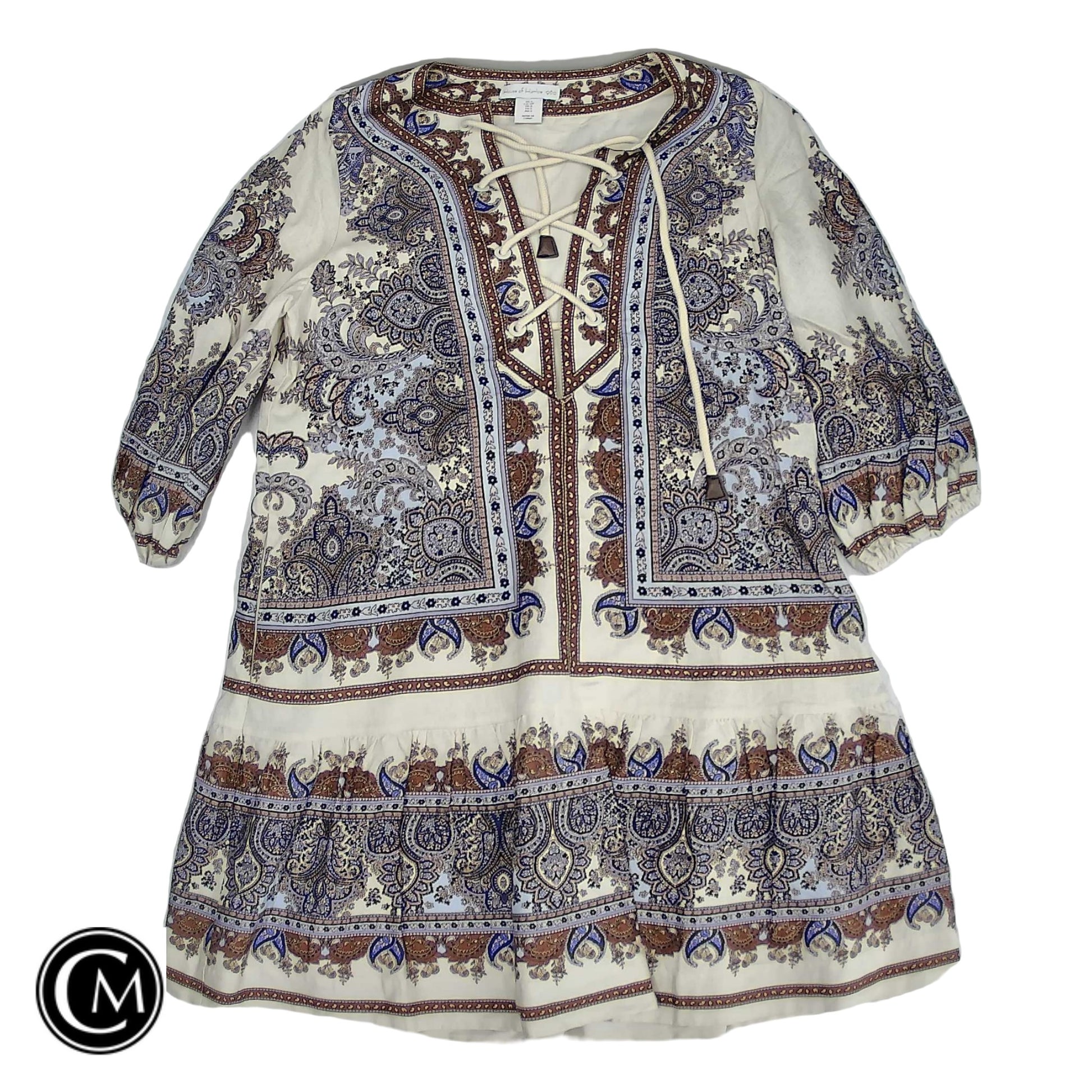 Dress Casual Short By House Of Harlow In Brown & Cream, Size: S image 1